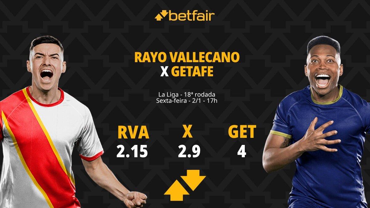 Rayo Vallecano x Getafe - La Liga: palpites, odds, estatísticas, onde assistir ao vivo, escalações e horário