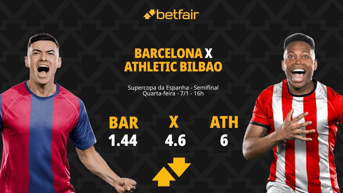 Barcelona x Athletic Bilbao: dicas do Pedro, do Apostas e Palpites