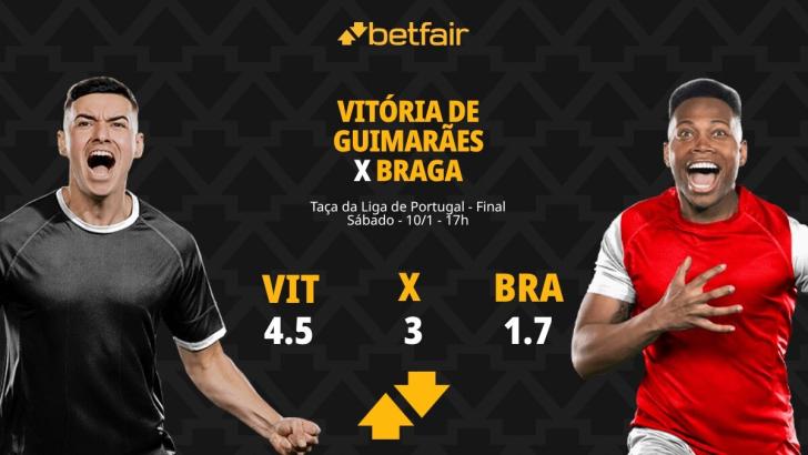 Vitória de Guimarães x Braga - Taça da Liga de Portugal: palpites, odds, estatísticas, onde assistir ao vivo, escalações e horário