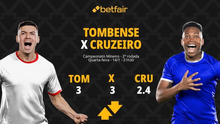 Tombense x Cruzeiro - Campeonato Mineiro: palpites, odds, estatísticas, onde assistir ao vivo, escalações e horário