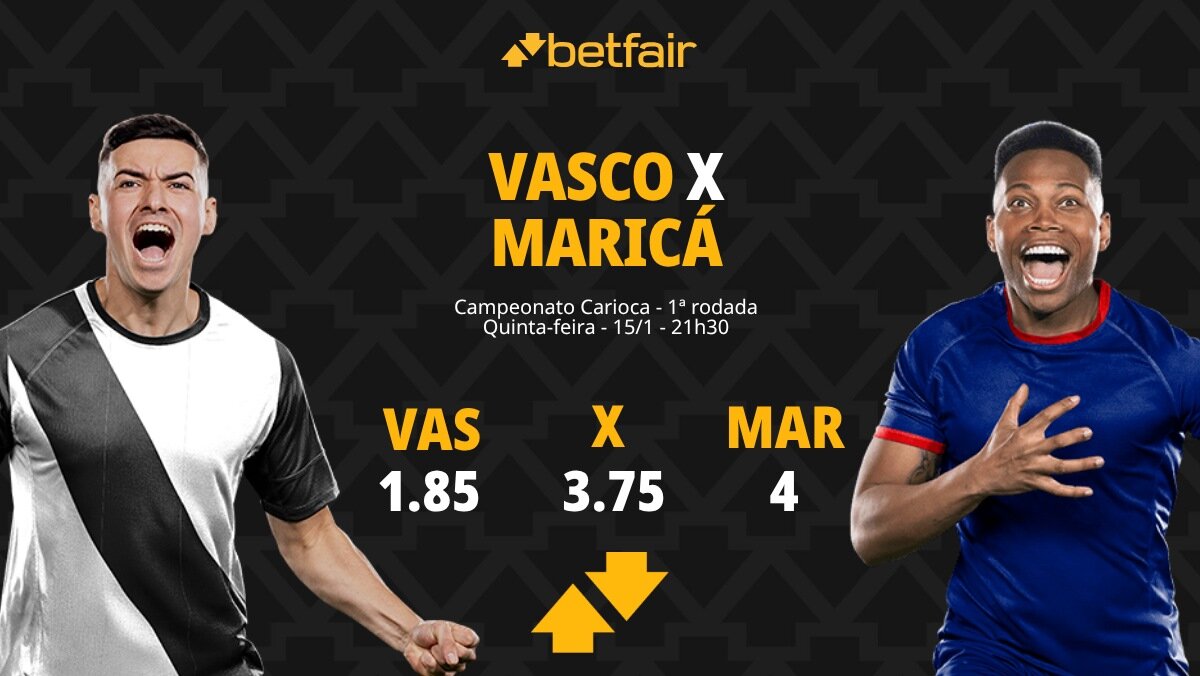 Vasco x Maricá - Campeonato Carioca 2026: palpites, odds, estatísticas ...