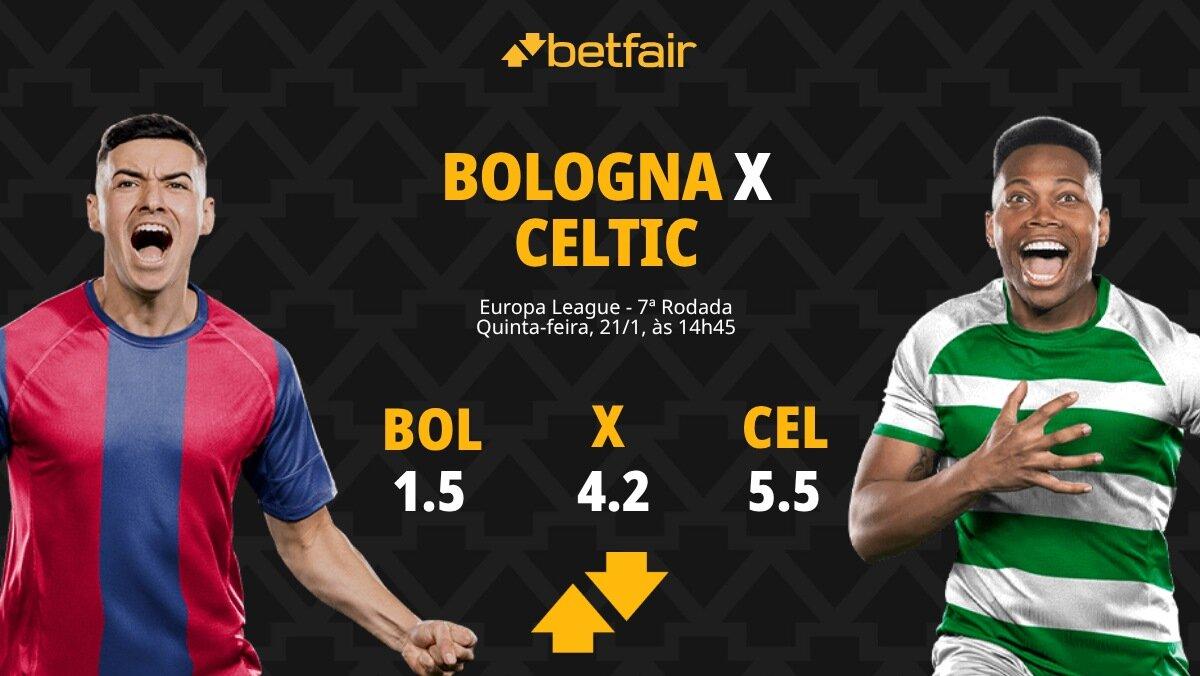Bologna x Celtic - Europa League: palpites, odds, estatísticas, onde assistir ao vivo, escalações e horário