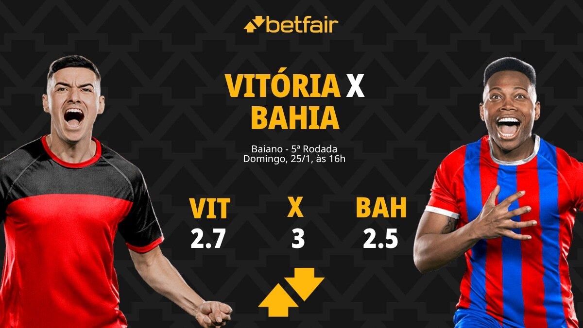 Vitória x Bahia - Campeonato Baiano: palpites, odds, estatísticas, onde assistir ao vivo, escalações e horário