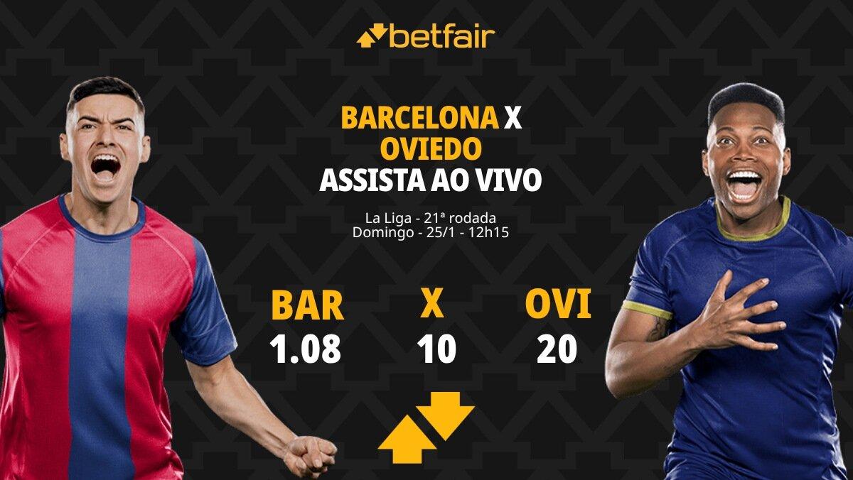 Barcelona x Real Oviedo - La Liga: palpites, odds, estatísticas, onde assistir ao vivo, escalações e horário