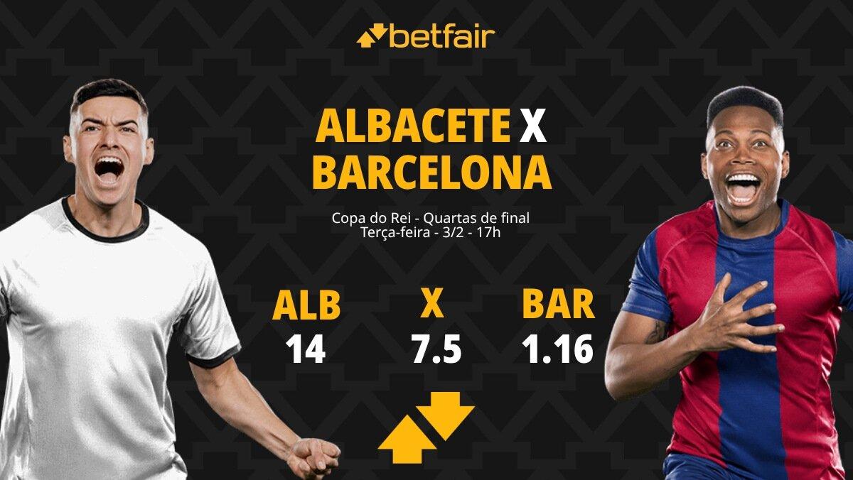 Albacete x Barcelona: Palpites, Odds e Onde Assistir - Copa do Rei
