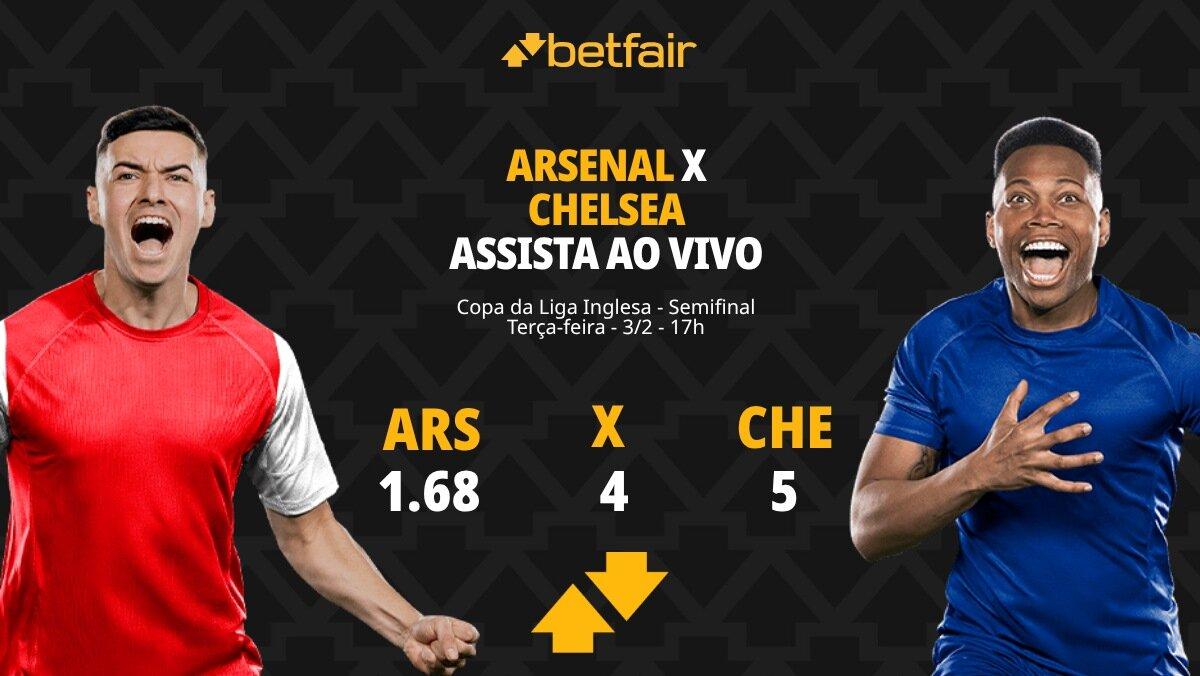 Arsenal x Chelsea: Palpites, Odds e Onde Assistir - Copa da Liga Inglesa