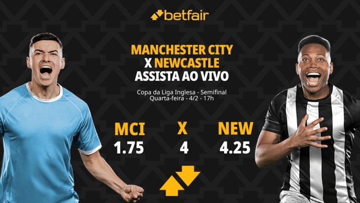Manchester City x Newcastle: Palpites, Odds e Onde Assistir - Copa da Liga Inglesa
