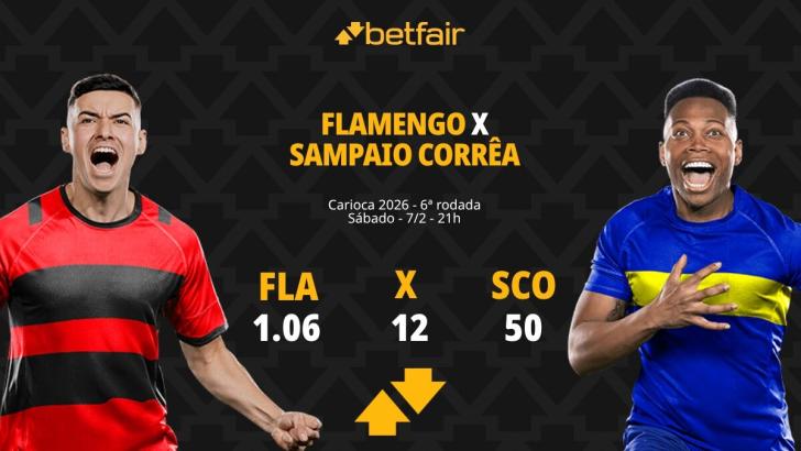 Flamengo x Sampaio Corrêa-RJ: Palpites, Odds e Onde Assistir - Carioca 2026