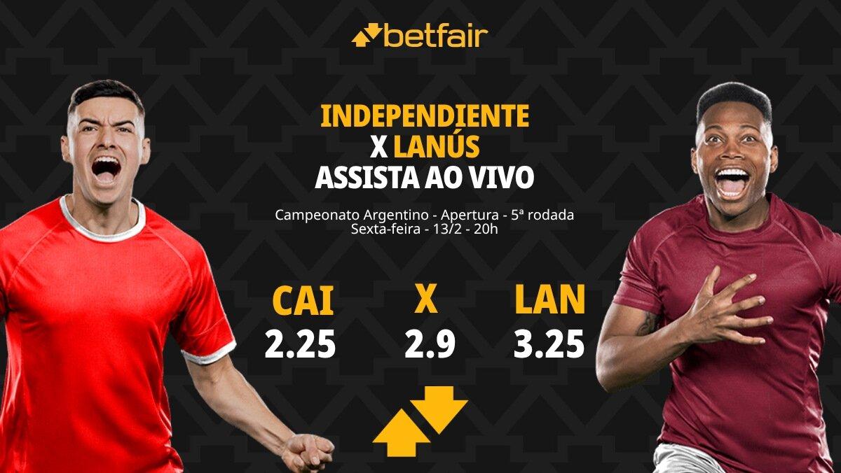 Independiente x Lanús: Palpites, Odds e Onde Assistir - Campeonato Argentino