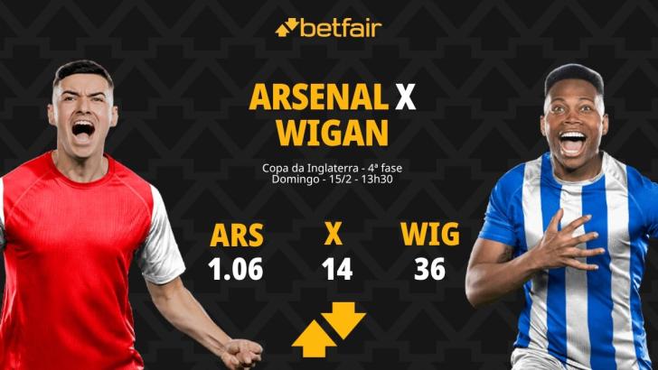 Arsenal x Wigan: Palpites, Odds e Onde Assistir - Copa da Inglaterra