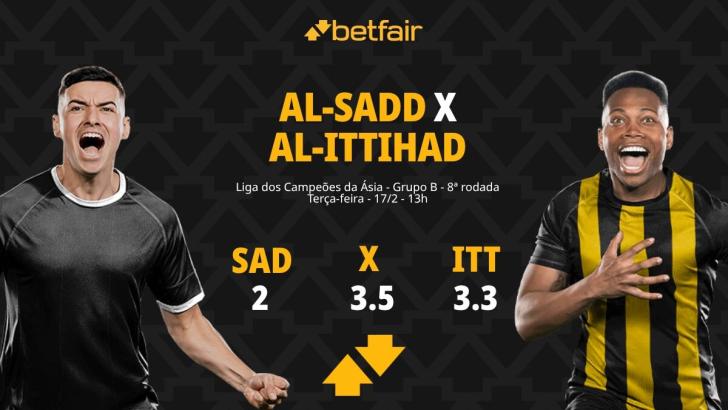 Al-Sadd x Al-Ittihad - Liga dos Campeões da Ásia: palpites, odds, estatísticas, onde assistir ao vivo, escalações e horário
