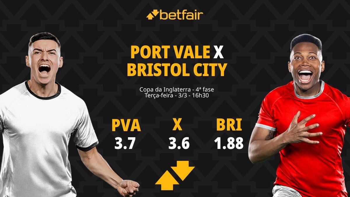 Port Vale x Bristol City: Palpites, Odds e Onde Assistir - Copa da Inglaterra
