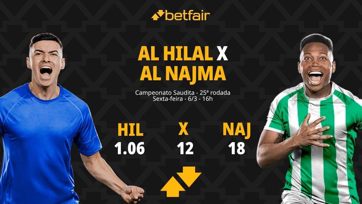 Al-Hilal x Al-Najma: Palpites, Odds e Onde Assistir - Campeonato Saudita