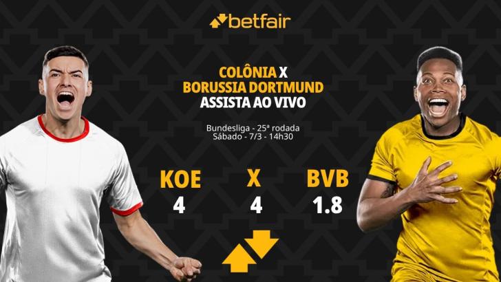 Colônia x Borussia Dortmund - Bundesliga: Palpites, Odds, Escalações, Horário, Onde Assistir