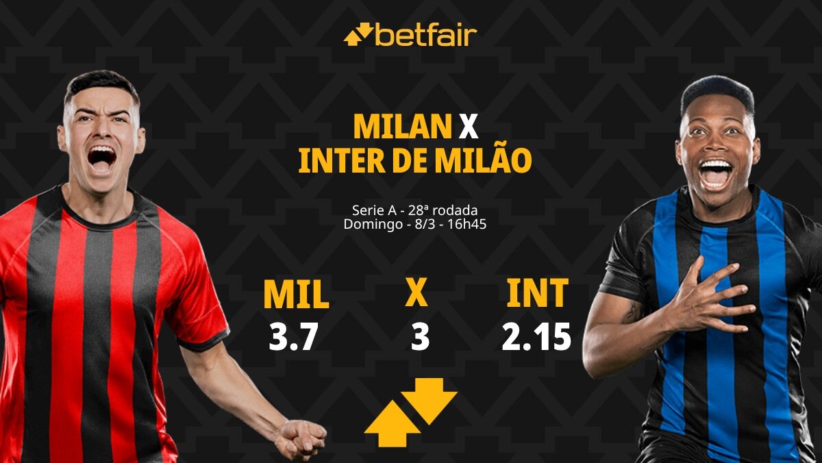 Milan x Inter de Milão: Palpites, Odds, Escalações, Horário, Onde ...