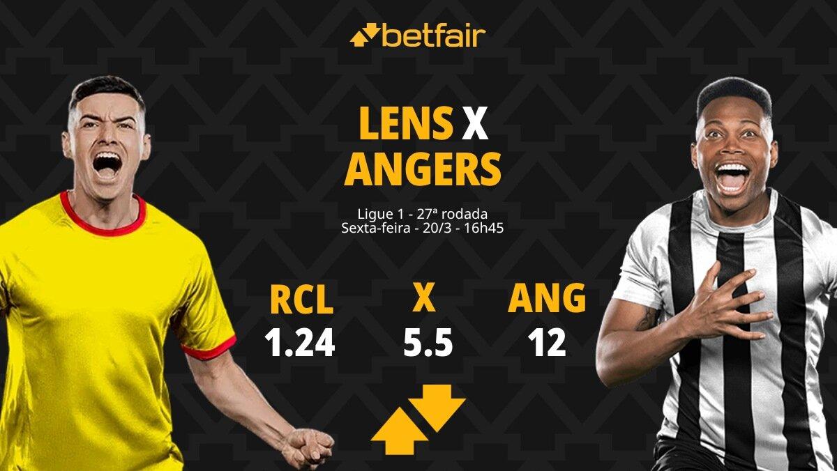 Lens x Angers - Ligue 1: Dicas, Palpites, Odds, Escalações, Horário, Onde Assistir