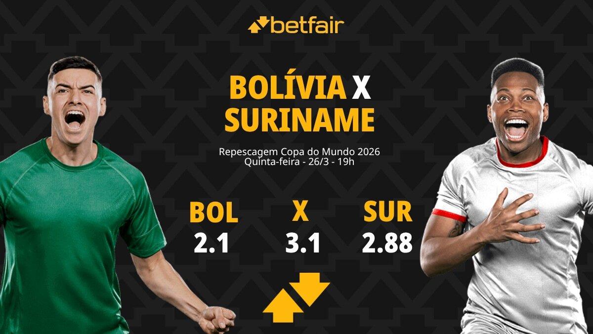 Bolívia x Suriname - Repescagem Copa do Mundo 2026: Dicas, Palpites, Odds, Escalações, Horário, Onde Assistir