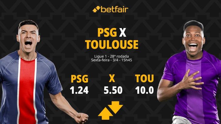 PSG x Toulouse - Ligue 1: Dicas, Palpites, Odds, Escalações, Horário, Onde Assistir