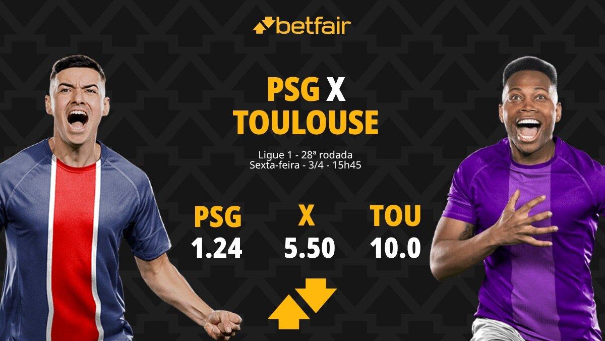 PSG x Toulouse - Ligue 1: Dicas, Palpites, Odds, Escalações, Horário, Onde Assistir