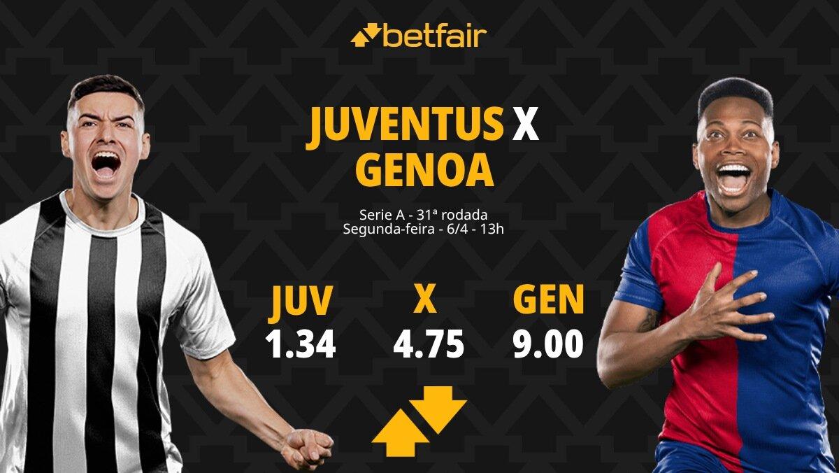 Juventus x Genoa - Serie A Italiana: Dicas, Palpites, Odds, Escalações, Horário, Onde Assistir