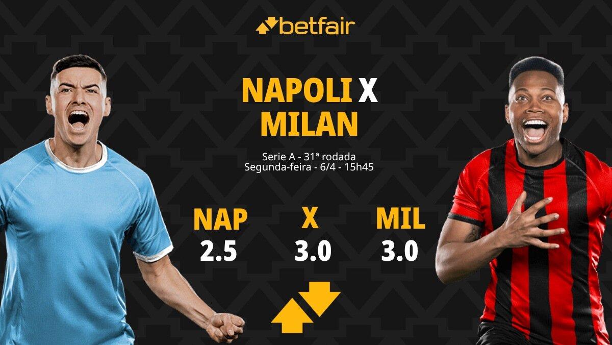 Napoli x Milan - Serie A Italiana: Dicas, Palpites, Odds, Escalações, Horário, Onde Assistir