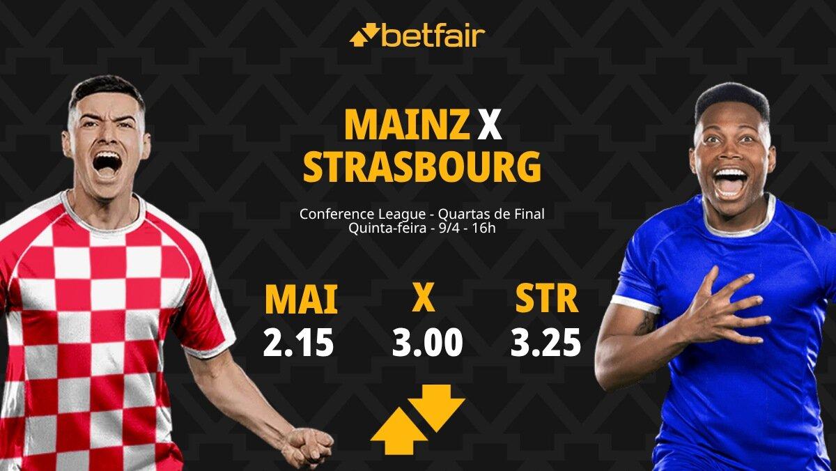 Mainz x Strasbourg - Conference League: Dicas, Palpites, Odds, Escalações, Horário, Onde Assistir