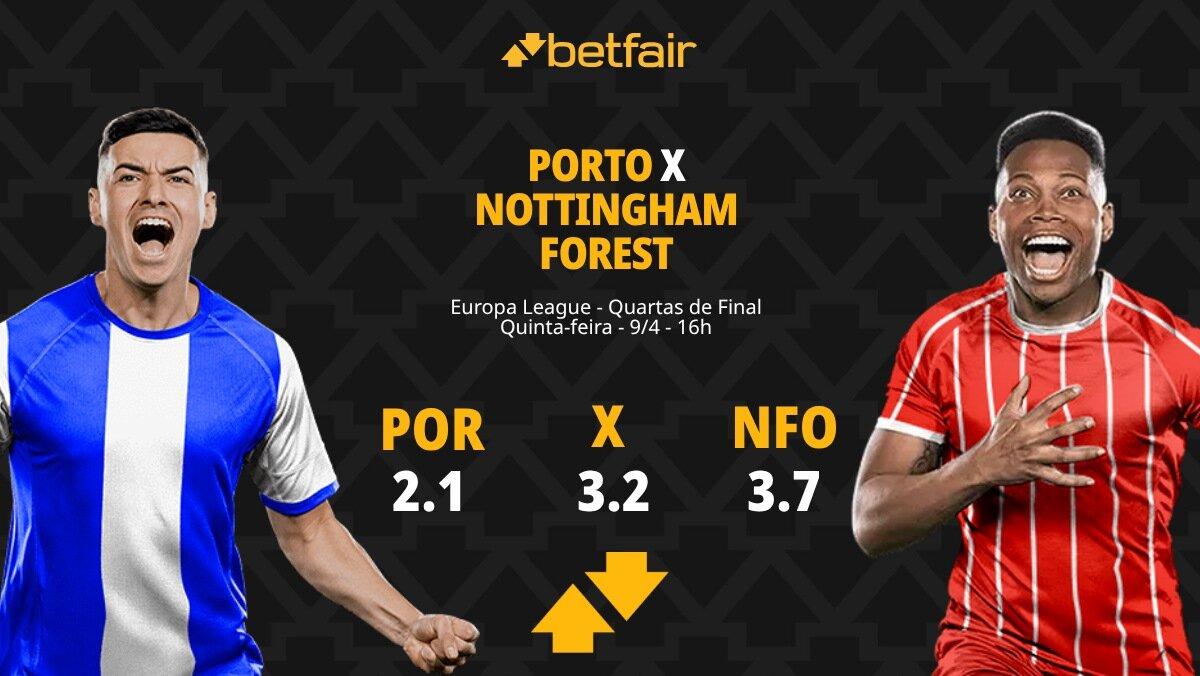 Porto x Nottingham Forest - Europa League: Dicas, Palpites, Odds, Escalações, Horário, Onde Assistir