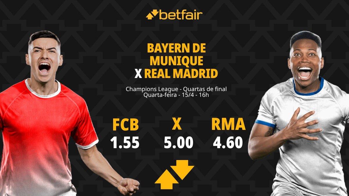 Bayern x Real Madrid: dicas do Pedro, do Apostas e Palpites