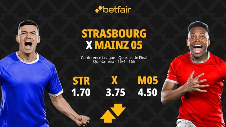Strasbourg x Mainz - Conference League: Dicas, Palpites, Odds, Escalações, Horário, Onde Assistir