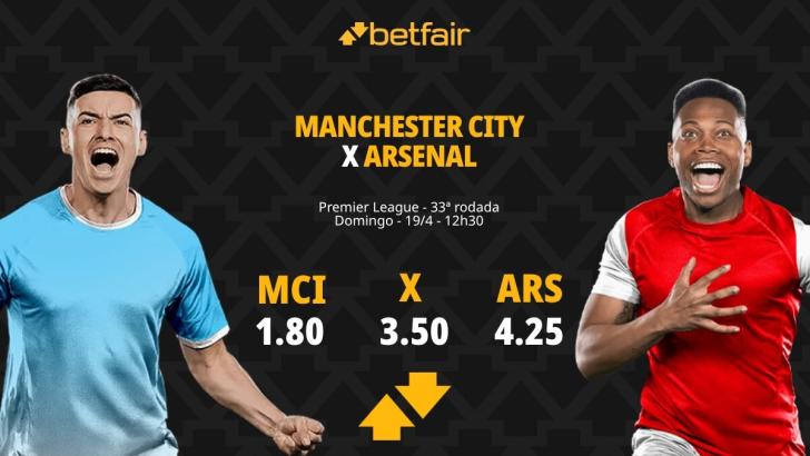 Manchester City x Arsenal: dicas do Pedro, do Apostas e Palpites