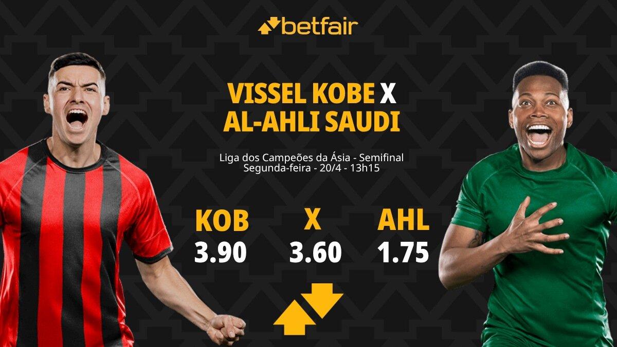 Vissel Kobe x Al Ahli Saudi - Liga dos Campeões da Ásia: Dicas, Palpites, Odds, Escalações, Horário, Onde Assistir
