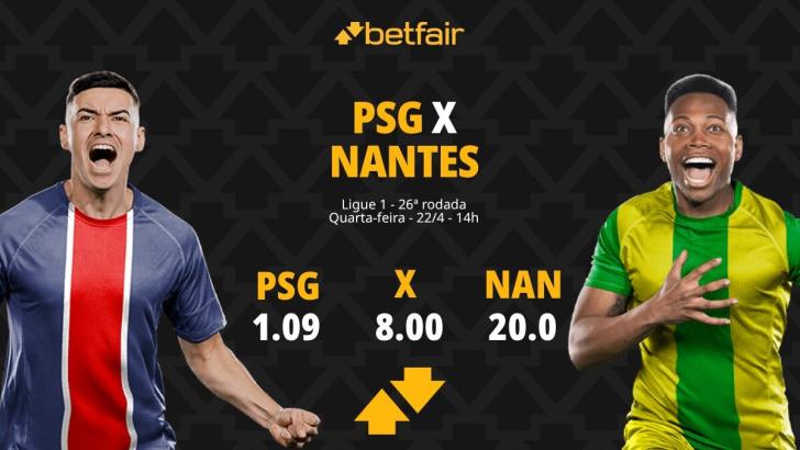 PSG x Nantes - Ligue 1: Dicas, Palpites, Odds, Escalações, Horário, Onde Assistir