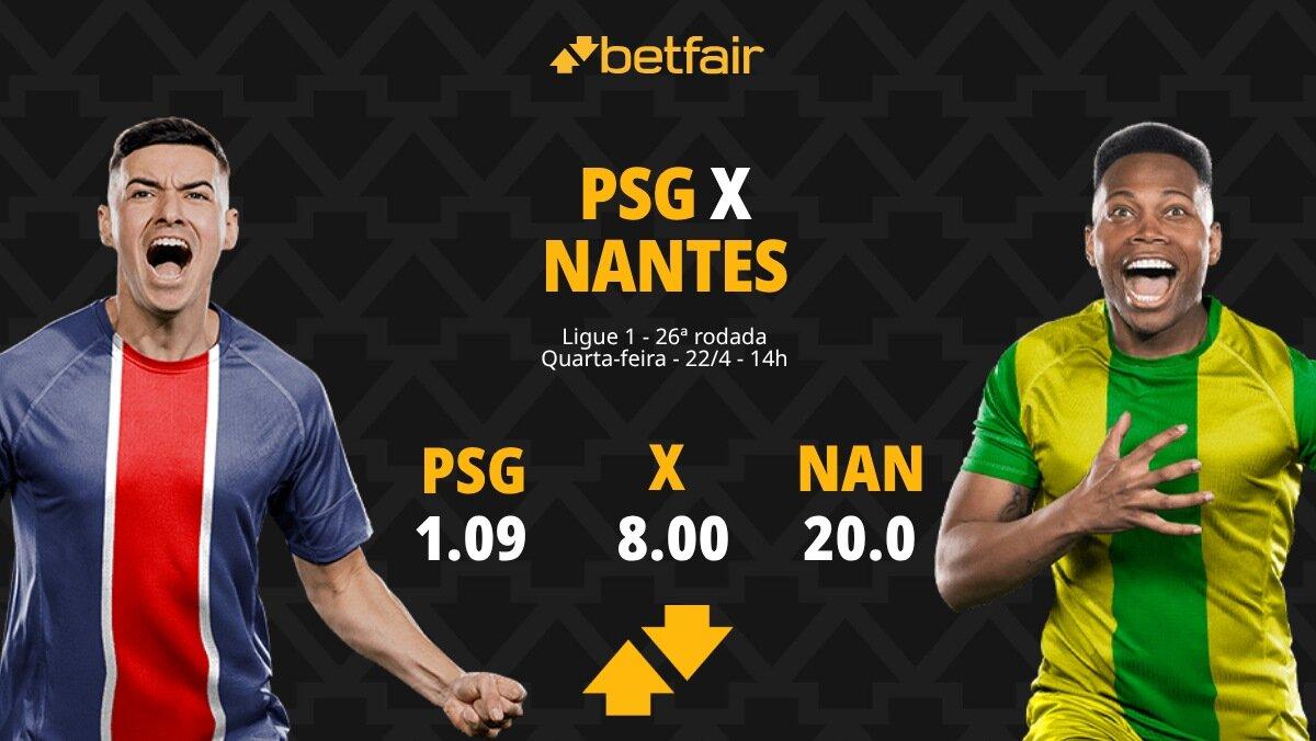 PSG x Nantes - Ligue 1: Dicas, Palpites, Odds, Escalações, Horário, Onde Assistir
