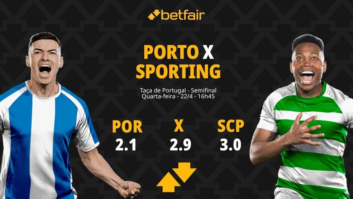 Porto x Sporting - Taça de Portugal: Dicas, Palpites, Odds, Escalações, Horário, Onde Assistir