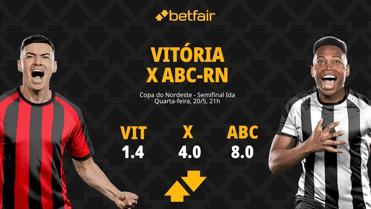 Vitória x ABC - Copa do Nordeste: Dicas, Palpites, Odds, Escalações, Horário, Onde Assistir