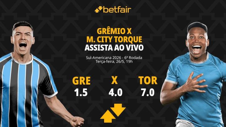 Grêmio x Montevideo City Torque - Sul-Americana 2026: Dicas, Palpites, Odds, Escalações, Horário, Onde Assistir