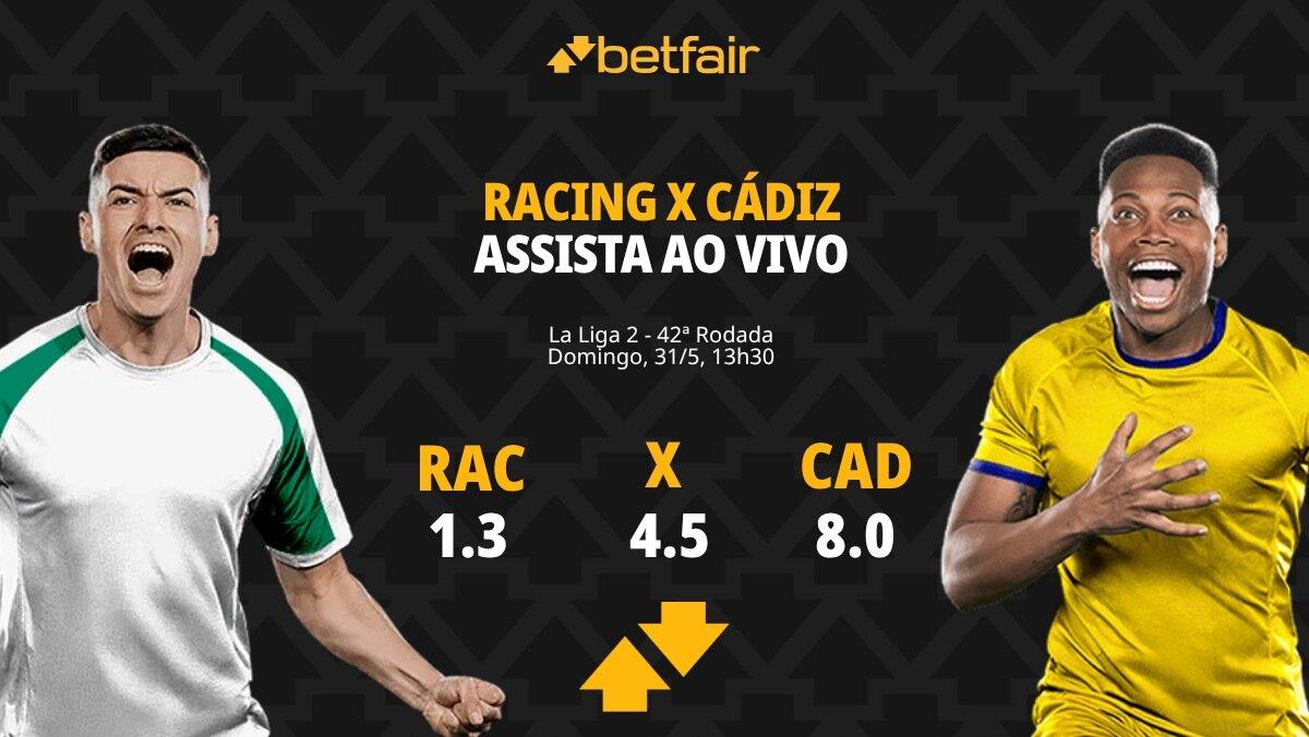 Racing x Cádiz - La Liga 2: Dicas, Palpites, Odds, Escalações, Horário, Onde Assistir