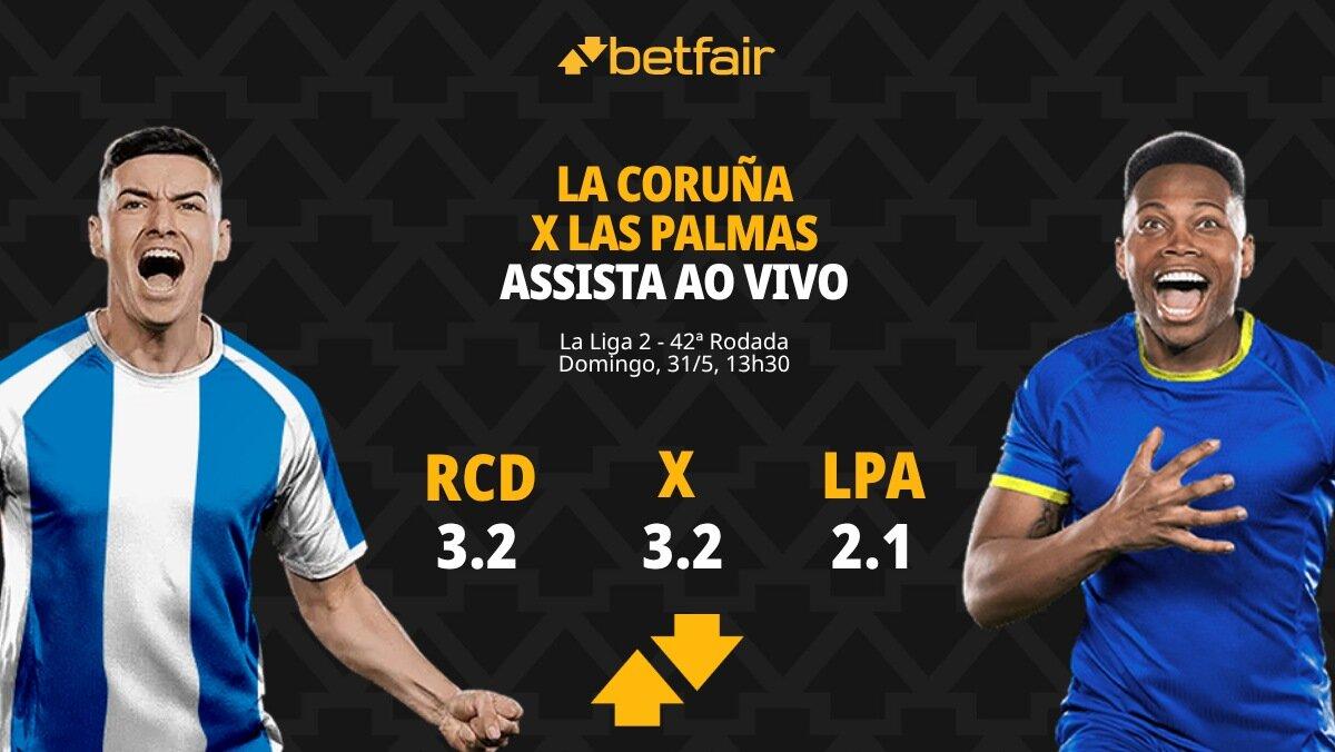 La Coruña x Las Palmas - La Liga 2: Dicas, Palpites, Odds, Escalações, Horário, Onde Assistir