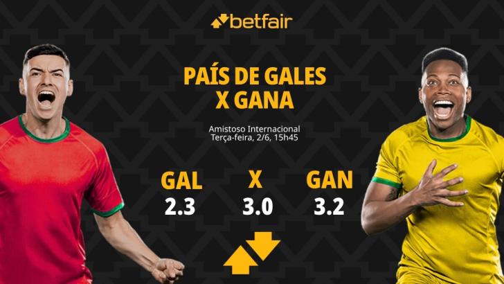 País de Gales x Gana - Amistoso Internacional: Dicas, Palpites, Odds, Escalações, Horário, Onde Assistir
