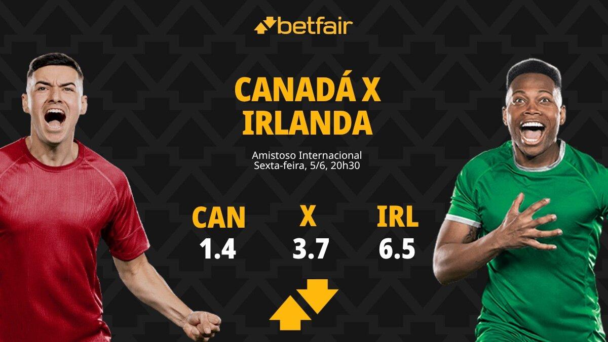 Canadá x Irlanda - Amistoso Internacional: Dicas, Palpites, Odds, Escalações, Horário, Onde Assistir