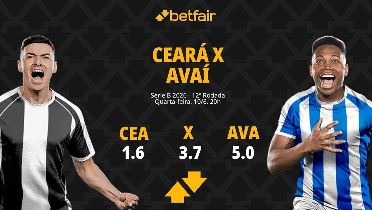 Ceará x Avaí - Série B 2026: Dicas, Palpites, Odds, Escalações, Horário, Onde Assistir