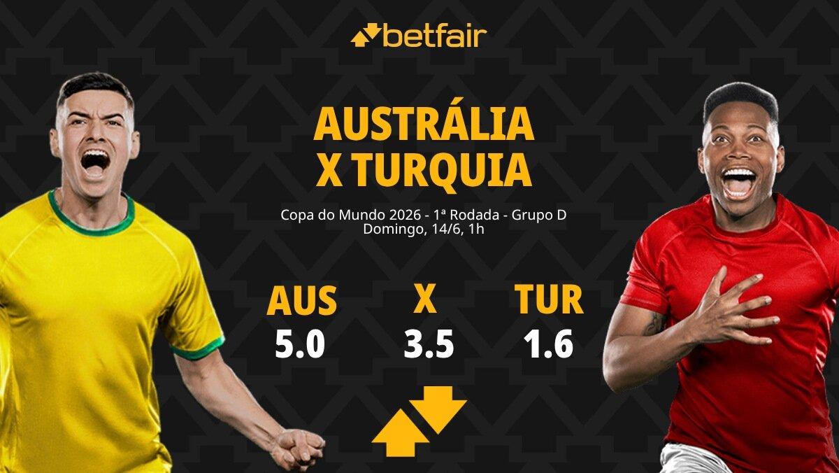 Austrália x Turquia - Copa do Mundo 2026: Dicas, Palpites, Odds, Escalações, Horário, Onde Assistir