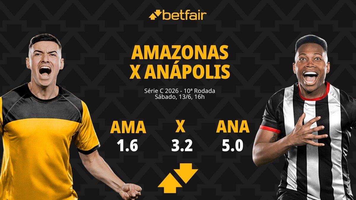 Amazonas x Anápolis - Série C 2026: Dicas, Palpites, Odds, Escalações, Horário, Onde Assistir