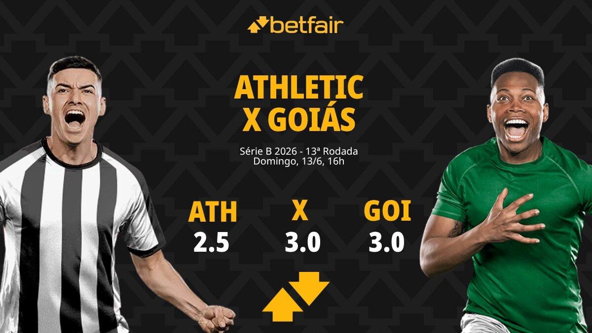 Athletic Club x Goiás - Série B 2026: Dicas, Palpites, Odds, Escalações, Horário, Onde Assistir
