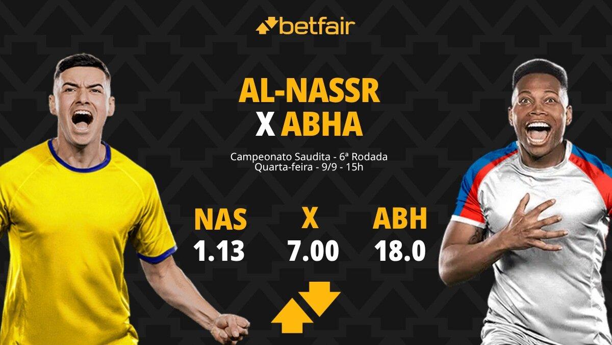Al-Nassr x Abha - Campeonato Saudita: Notícias, Odds, Estatísticas, Escalações, Horário, Onde Assistir