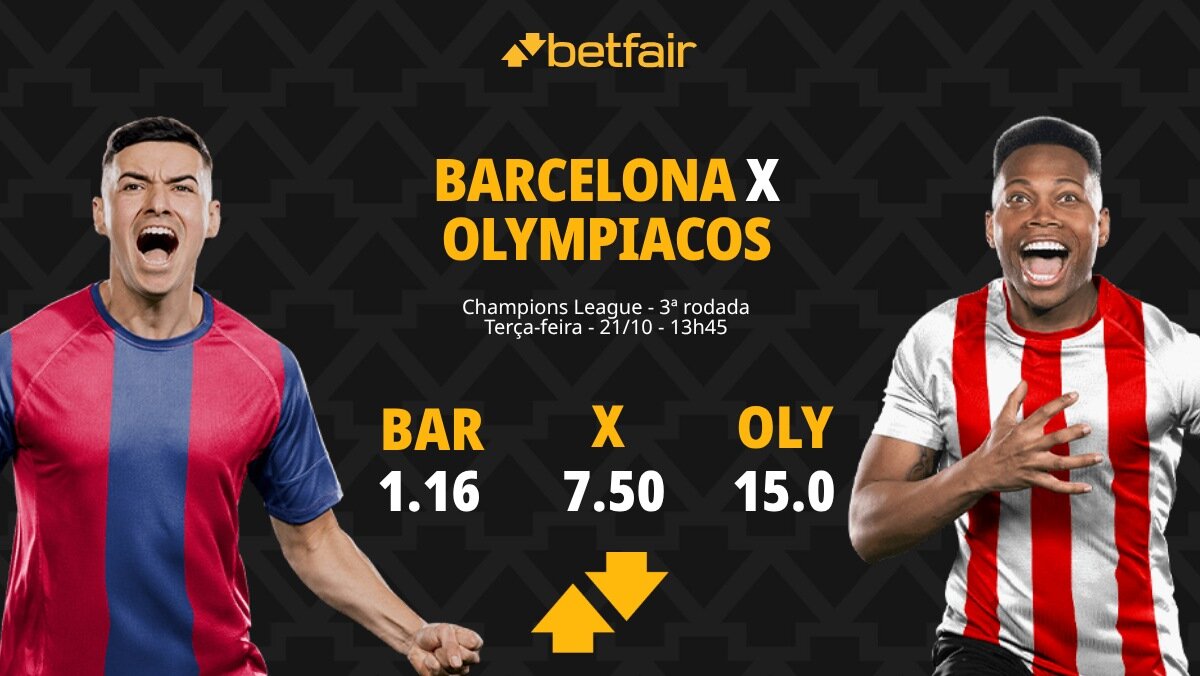 Barcelona x Olympiacos - Champions League: palpites, odds, estatísticas ...