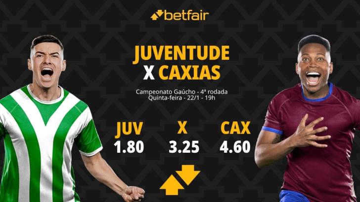 Juventude x Caxias - Campeonato Gaúcho: palpites, odds, estatísticas, onde assistir ao vivo, escalações e horário