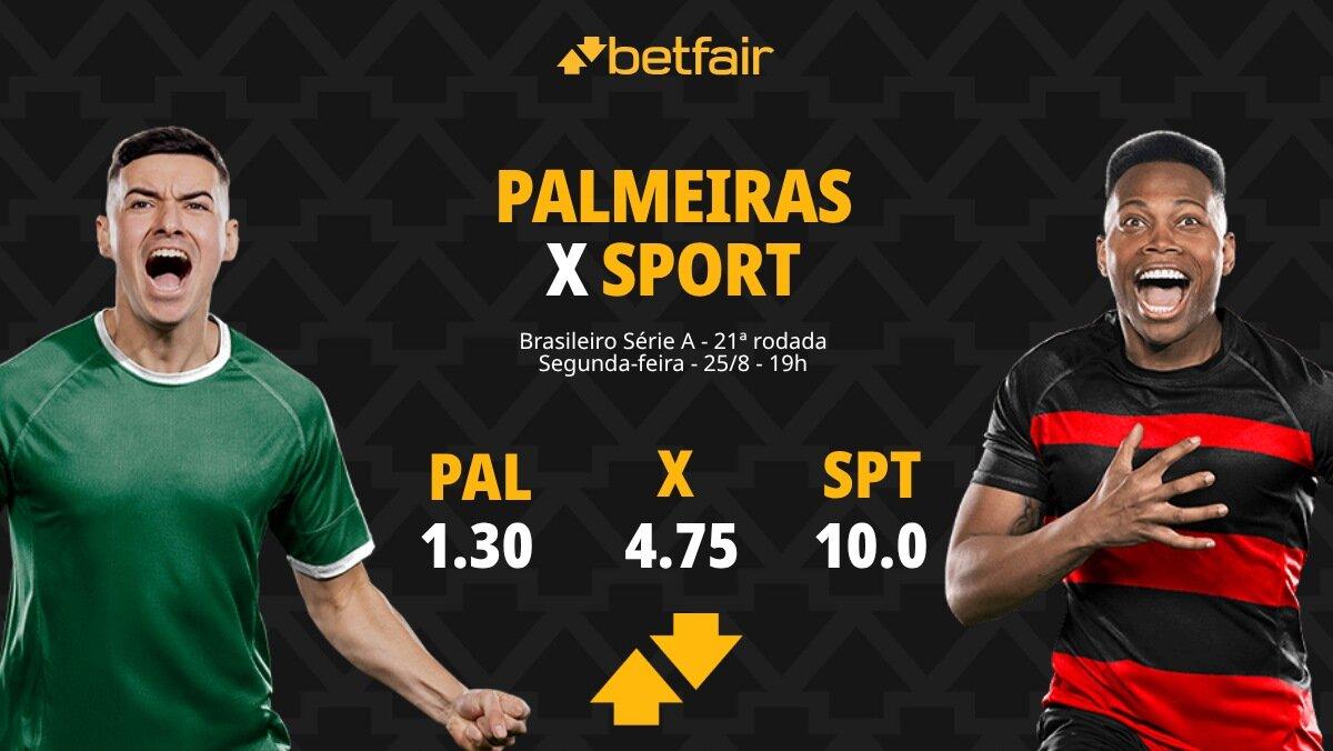Palmeiras x Sport - Brasileirão: palpites, odds, estatísticas, onde assistir ao vivo, escalações e horário