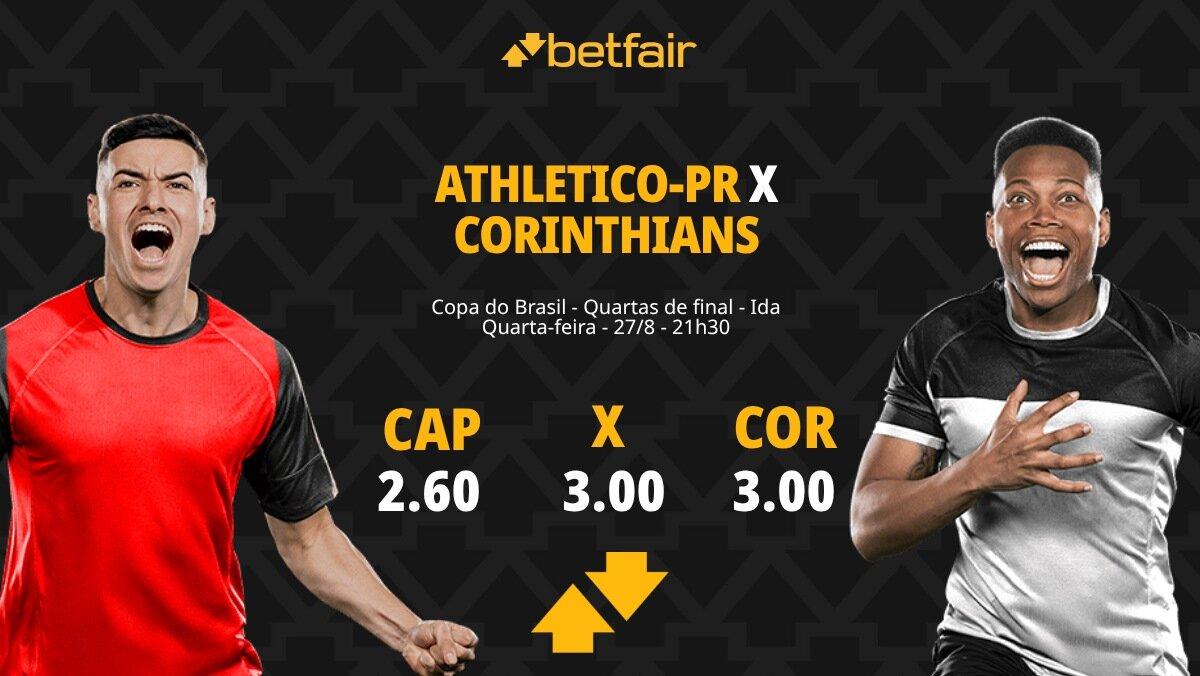 Athletico-PR x Corinthians - Copa do Brasil: palpites, odds, estatísticas, onde assistir ao vivo, escalações e horário