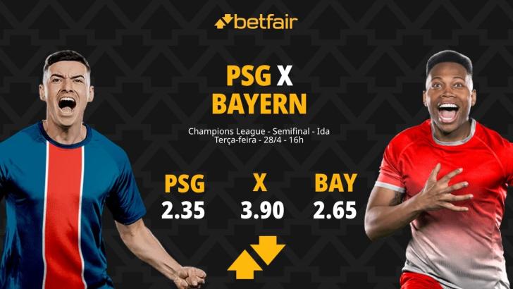 PSG x Bayern de Munique - Champions League: Dicas, Palpites, Odds, Escalações, Horário, Onde Assistir